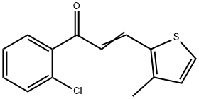 (2E)-1-(2-chlorophenyl)-3-(3-methylthiophen-2-yl)prop-2-en-1-one 구조식 이미지