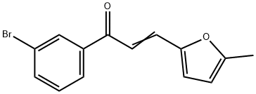 (2E)-1-(3-bromophenyl)-3-(5-methylfuran-2-yl)prop-2-en-1-one 구조식 이미지