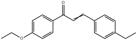 (2E)-1-(4-ethoxyphenyl)-3-(4-ethylphenyl)prop-2-en-1-one 구조식 이미지