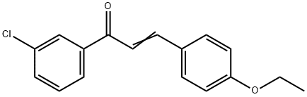 (2E)-1-(3-chlorophenyl)-3-(4-ethoxyphenyl)prop-2-en-1-one 구조식 이미지