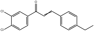 (2E)-1-(3,4-dichlorophenyl)-3-(4-ethylphenyl)prop-2-en-1-one 구조식 이미지