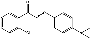 (2E)-3-(4-tert-butylphenyl)-1-(2-chlorophenyl)prop-2-en-1-one 구조식 이미지
