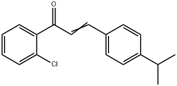 (2E)-1-(2-chlorophenyl)-3-[4-(propan-2-yl)phenyl]prop-2-en-1-one 구조식 이미지