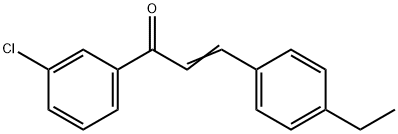 (2E)-1-(3-chlorophenyl)-3-(4-ethylphenyl)prop-2-en-1-one 구조식 이미지