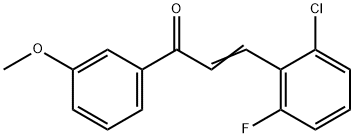 (2E)-3-(2-chloro-6-fluorophenyl)-1-(3-methoxyphenyl)prop-2-en-1-one 구조식 이미지