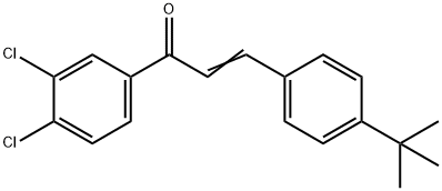 (2E)-3-(4-tert-butylphenyl)-1-(3,4-dichlorophenyl)prop-2-en-1-one 구조식 이미지