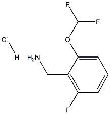 2-(Difluoromethoxy)-6-fluorobenzyl amine HCl Structure