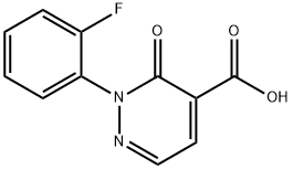 2-(2-Fluoro-phenyl)-3-oxo-2,3-dihydro-pyridazine-4-carboxylic acid 구조식 이미지