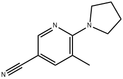 5-Methyl-6-pyrrolidin-1-yl-nicotinonitrile 구조식 이미지