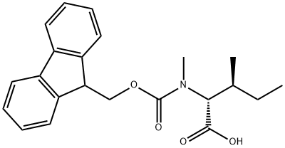 Fmoc-N-Methyl-D-allo-isoleucine 구조식 이미지