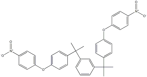 Benzene, 1,3-bis[1-methyl-1-[4-(4-nitrophenoxy)phenyl]ethyl]- Structure