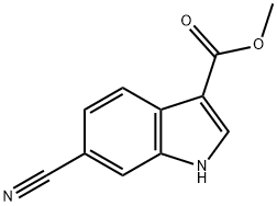 Methyl 6-cyano-1H-indole-3-carboxylate 구조식 이미지
