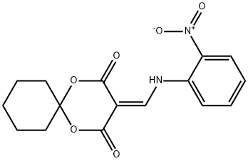 3-(((2-nitrophenyl)amino)methylene)-1,5-dioxaspiro[5.5]undecane-2,4-dione 구조식 이미지