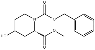 (2S)-1-Benzyl 2-Methyl 4-Hydroxypiperidine-1,2-Dicarboxylate 구조식 이미지