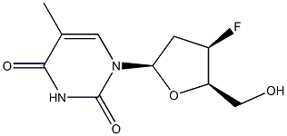 1-[(2R,4R,5R)-4-fluoro-5-(hydroxymethyl)oxolan-2-yl]-5-methylpyrimidine-2,4-dione Structure