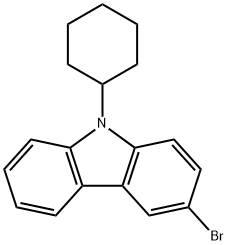 3-Bromo-9-cyclohexyl-9H-carbazole 구조식 이미지