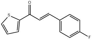 (E)-3-(4-fluorophenyl)-1-(thiophen-2-yl)prop-2-en-1-one 구조식 이미지