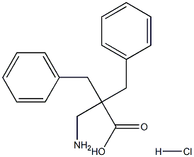 3-Amino-2,2-dibenzyl-propionic acid hydrochloride Structure