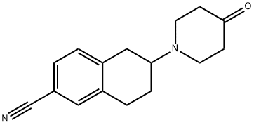 6-(4-oxopiperidin-1-yl)-5,6,7,8-tetrahydronaphthalene-2-carbonitrile Structure