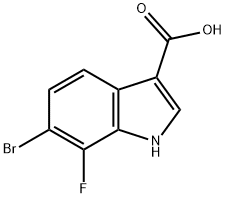 6-bromo-7-fluoro-1H-indole-3-carboxylic acid 구조식 이미지