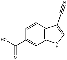 3-CYANO-1H-INDOLE-6-CARBOXYLIC ACID Structure