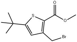 METHYL 3-(BROMOMETHYL)-5-(TERT-BUTYL)THIOPHENE-2-CARBOXYLATE 구조식 이미지