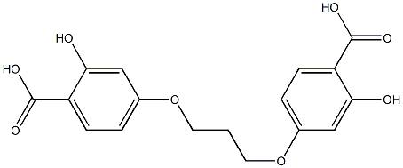 Benzoic acid, 4,4'-[1,3-propanediylbis(oxy)]bis[2-hydroxy- 구조식 이미지