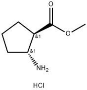 trans-Methyl 2-aminocyclopentanecarboxylate hydrochloride Structure