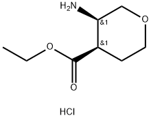 CIS-ETHYL 3-AMINOTETRAHYDRO-2H-PYRAN-4-CARBOXYLATE HCL 구조식 이미지