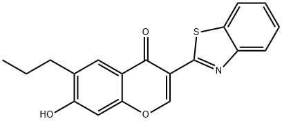 3-(benzo[d]thiazol-2-yl)-7-hydroxy-6-propyl-4H-chromen-4-one 구조식 이미지