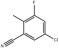 5-Chloro-3-fluoro-2-methylbenzonitrile 구조식 이미지