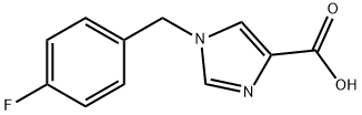 1-(4-Fluorobenzyl)-1H-imidazole-4-carboxylic acid 구조식 이미지