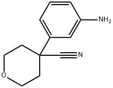 2H-Pyran-4-carbonitrile, 4-(3-aminophenyl)tetrahydro- 구조식 이미지