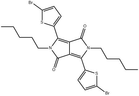 Pyrrolo[3,4-c]pyrrole-1,4-dione, 3,6-bis(5-bromo-2-thienyl)-2,5-dihydro-2,5-dipentyl- Structure