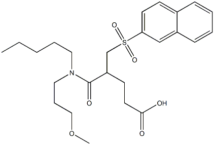 Pentanoic acid, 5-[(3-methoxypropyl)pentylamino]-4-[(2-naphthalenylsulfonyl)methyl]-5-oxo- Structure