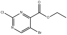 Ethyl 5-bromo-2-chloropyrimidine-4-carboxylate 구조식 이미지