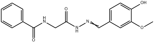 (E)-N-(2-(2-(4-hydroxy-3-methoxybenzylidene)hydrazinyl)-2-oxoethyl)benzamide Structure