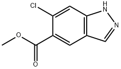 6-Chloro-1H-indazole-5-carboxylic acid methyl ester 구조식 이미지
