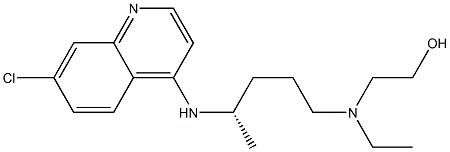 2-[[(4S)-4-[(7-chloroquinolin-4-yl)amino]pentyl]-ethylamino]ethanol 구조식 이미지