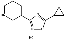 3-(5-Cyclopropyl-1,2,4-oxadiazol-3-yl)piperidine hydrochloride Structure