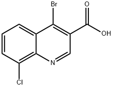 4-Bromo-8-chloro-quinoline-3-carboxylic acid 구조식 이미지