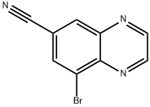 8-Bromo-quinoxaline-6-carbonitrile 구조식 이미지
