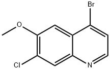 4-Bromo-7-chloro-6-methoxy-quinoline Structure
