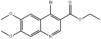 4-Bromo-6,7-dimethoxy-quinoline-3-carboxylic acid ethyl ester 구조식 이미지