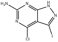 4-Chloro-3-iodo-1H-pyrazolo[3,4-d]pyrimidin-6-amine 구조식 이미지