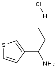 1-(thiophen-3-yl)propan-1-amine hydrochloride Structure