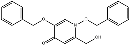 1,5-bis(benzyloxy)-2-(hydroxymethyl)pyridin-4(1H)-one 구조식 이미지
