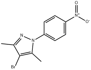 4-Bromo-3,5-dimethyl-1-(4-nitro-phenyl)-1H-pyrazole 구조식 이미지