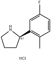 (R)-2-(5-Fluoro-2-methylphenyl)pyrrolidine hydrochloride Structure