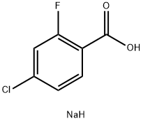 4-CHLORO-2-FLUOROBENZOIC ACID SODIUM SALT 구조식 이미지